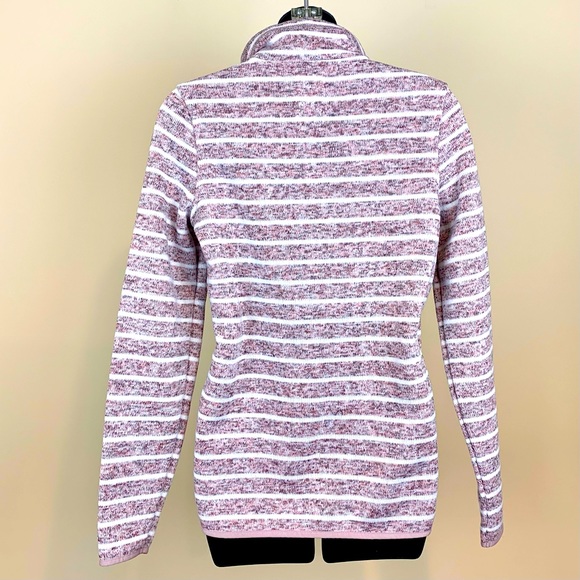 Thread & Supply marked knit striped quarter zip pullover sweater, size XS - Picture 3 of 5